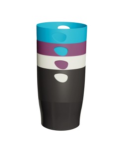 Set da 8 Cestini gettacarte  Ecobin Titane - 4 Colori assortiti Exacompta 453101D 2