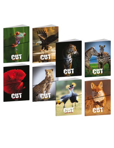 Maxiquaderno A4 20fg+1 80gr rigo di 3a Animal Cut Blasetti 9236 BLASETTI QUADERNI PUNTO METALLICO