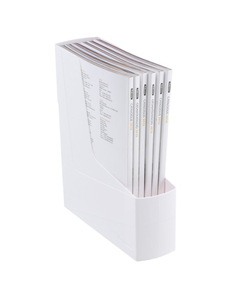 Portariviste G2D Bianco in PS riciclato 30x9x25,8cm Fellowes 17101