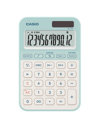 Calcolatrice da tavolo MS-20YC verde Casio MS-20YC-LG-W-EP CASIO DA TAVOLO