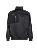 Felpa mezza zip Leeds tg M nero U-Power WEY365BC-M