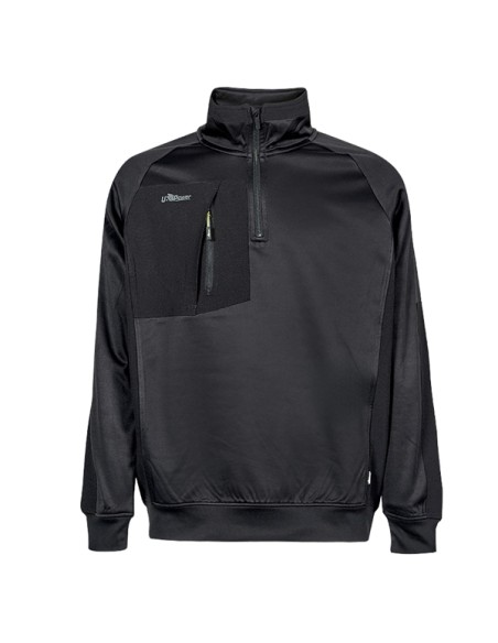 Felpa mezza zip Leeds tg L nero U-Power WEY365BC-L U-Power FELPE-MAGLIETTE-CAMICIE