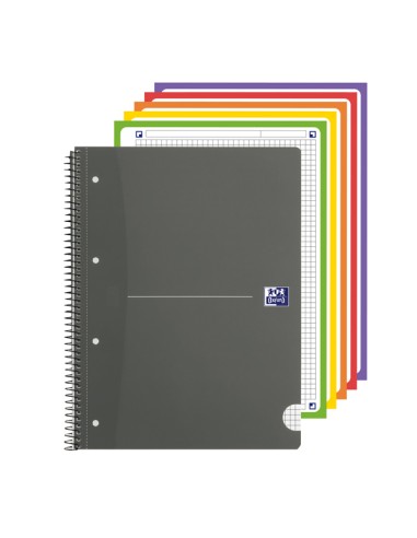 Maxiquaderno Spiralato A5+ 5mm 240pag. 80g colori ass. Office Essentials Oxford 400107690 OXFORD BLOCCHI SPIRALATI