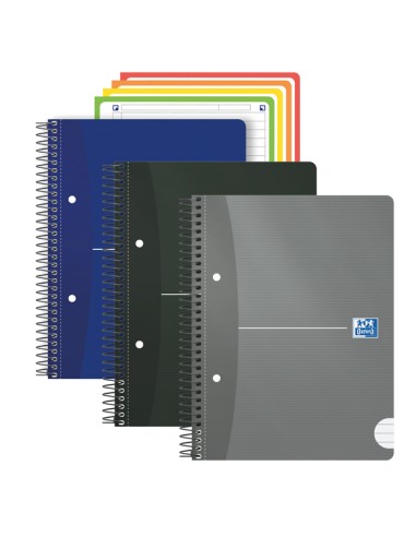 Maxiquaderno Spiralato A5+ 1 rigo c/margine 240pag. 80g colori ass. Office Essen 400087806 OXFORD BLOCCHI SPIRALATI