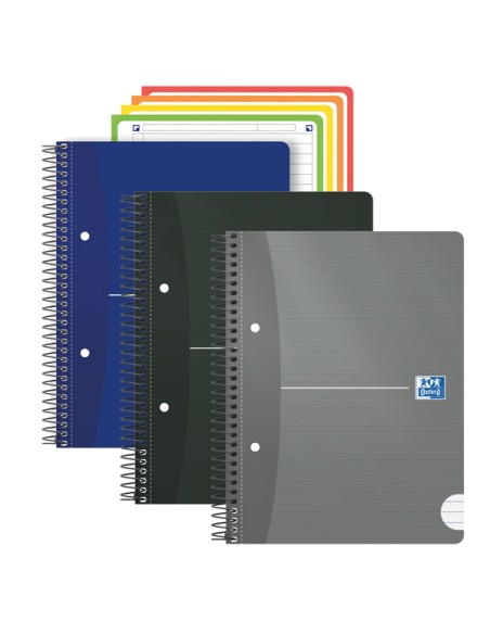 Maxiquaderno Spiralato A5+ 1 rigo c/margine 240pag. 80g colori ass. Office Essen 400087806 OXFORD BLOCCHI SPIRALATI