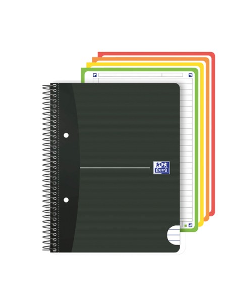 Maxiquaderno Spiralato A5+ 1 rigo c/margine 240pag. 80g colori ass. Office Essen 400087806 OXFORD BLOCCHI SPIRALATI