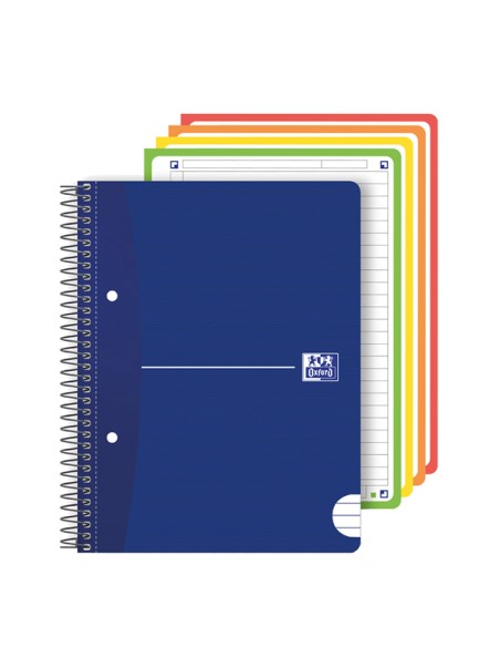 Maxiquaderno Spiralato A5+ 1 rigo c/margine 240pag. 80g colori ass. Office Essen 400087806 OXFORD BLOCCHI SPIRALATI