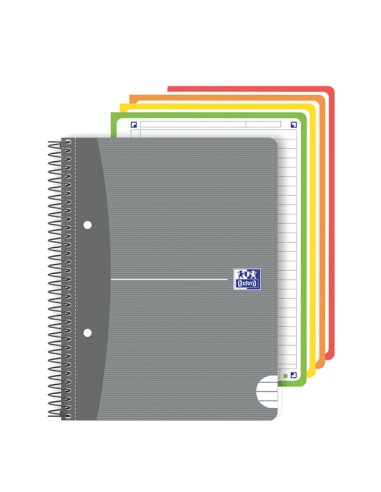 Maxiquaderno Spiralato A5+ 1 rigo c/margine 240pag. 80g colori ass. Office Essen 400087806 OXFORD BLOCCHI SPIRALATI