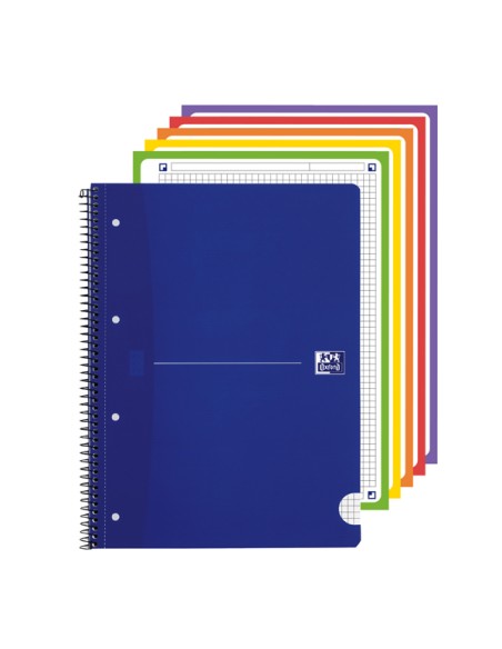 Maxiquaderno Spiralato A4+ 5mm 160pag. 80g colori ass. Office Essentials Oxford 400113534 OXFORD BLOCCHI SPIRALATI