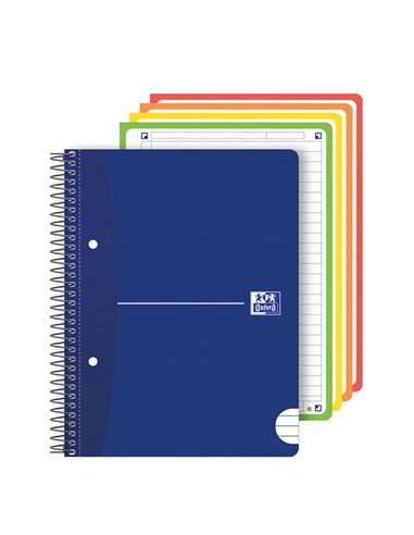 Maxiquaderno Spiralato A4+ 1 rigo c/margine 160pag. 80g colori ass. Office Essen 400099733