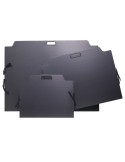 Cartella portadisegni polionda c/maniglia e chiusura a lacci 50x70cm nero Coloro 6350700013