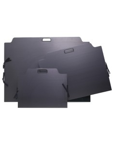 Cartella portadisegni polionda c/maniglia e chiusura a lacci 35x50cm nero Coloro 6335500013