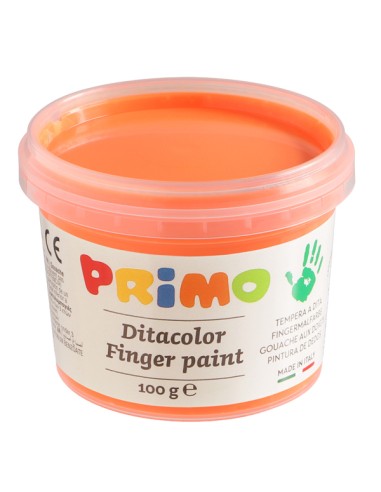 Valigetta 6 colori a dita 100gr c/pennello colori assortiti fluo Primo 2214TD6FLUO PRIMO ACQUERELLI-COLORI A DITA