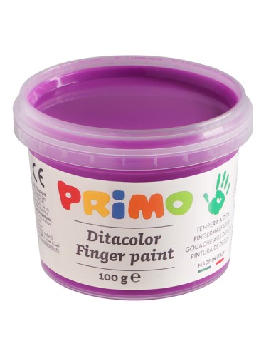 Valigetta 6 colori a dita 100gr c/pennello colori assortiti fluo Primo 2214TD6FLUO PRIMO ACQUERELLI-COLORI A DITA