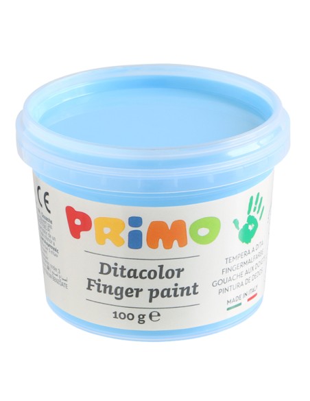 Valigetta 6 colori a dita 100gr c/pennello colori assortiti pastello Primo 2212TD6PAST PRIMO ACQUERELLI-COLORI A DITA