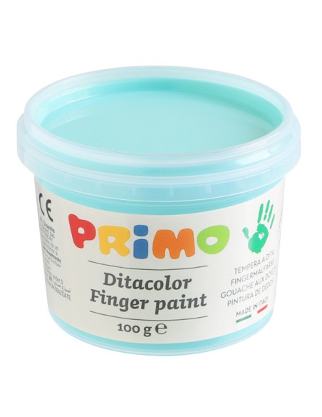 Valigetta 6 colori a dita 100gr c/pennello colori assortiti pastello Primo 2212TD6PAST PRIMO ACQUERELLI-COLORI A DITA