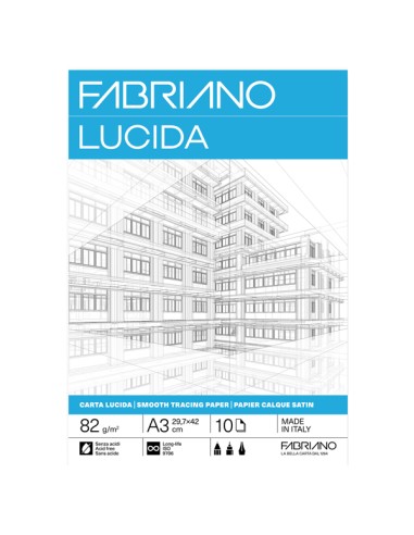 Blocco carta lucida A3 82gr 10fg Fabriano 19100661 FABRIANO CARTA DISEGNO TECNICO