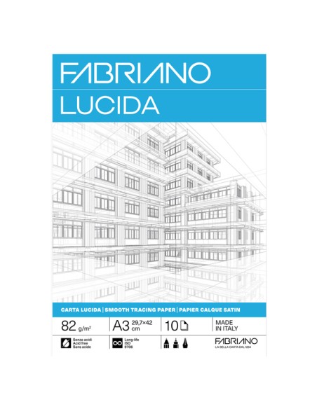 Blocco carta lucida A3 82gr 10fg Fabriano 19100661 FABRIANO CARTA DISEGNO TECNICO