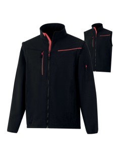 Softshell 2in1 Soccia tg L nero/rosso Deltaplus SOCCINOGT DELTAPLUS GIACCHE-GILET-GIUBBINI