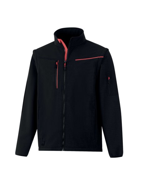 Softshell 2in1 Soccia tg XL nero/rosso Deltaplus SOCCINOXG DELTAPLUS GIACCHE-GILET-GIUBBINI