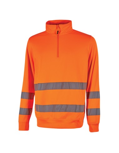 Felpa alta visibilitA' Felis mezza zip tg XL arancio fluo U-Power WHL319OF-XL U-Power ALTA VISIBILITA'