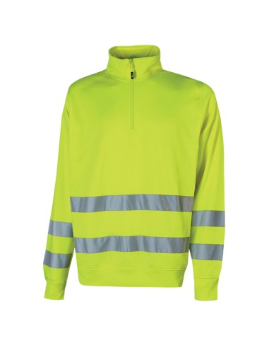 Felpa alta visibilitA' Felis mezza zip tg L giallo fluo U-Power WHL319YF-L U-Power ALTA VISIBILITA'