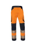 Pantaloni multitasche alta visibilitA' M2PA3S tg L arancio fluo Deltaplus M2PA3STRHVORGT