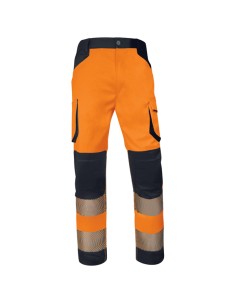 Pantaloni multitasche alta visibilitA' M2PA3S tg XL arancio fluo Deltaplus M2PA3STRHVORXG DELTAPLUS ALTA VISIBILITA'