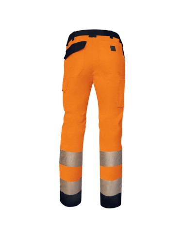 Pantaloni multitasche alta visibilitA' M2PA3S tg XXL arancio fluo Deltaplus M2PA3STRHVORXX DELTAPLUS ALTA VISIBILITA'