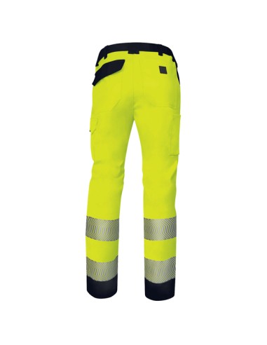 Pantaloni multitasche alta visibilitA' M2PA3S tg L giallo fluo Deltaplus M2PA3STRHVJAGT DELTAPLUS ALTA VISIBILITA'
