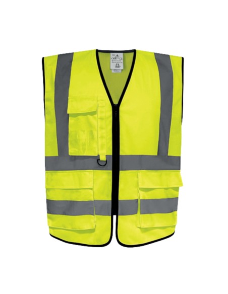 Gilet alta visibilitA' GILPOCK tg XXL giallo fluo Deltaplus GILPOCKJAXX DELTAPLUS ALTA VISIBILITA'