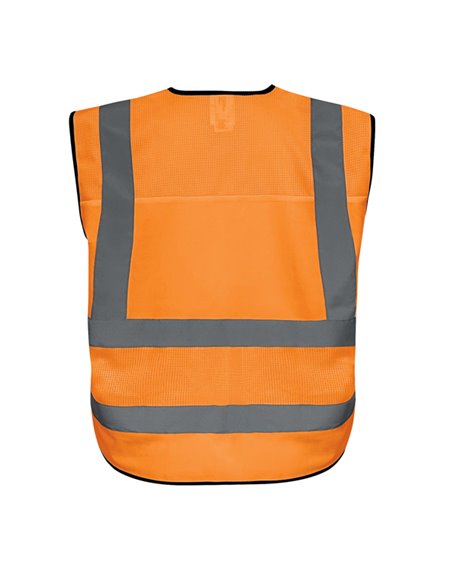 Gilet alta visibilitA' GILPOCK tg L arancio fluo Deltaplus GILPOCORGT DELTAPLUS ALTA VISIBILITA'