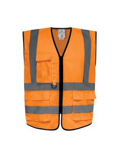 Gilet alta visibilitA' GILPOCK tg XXL arancio fluo Deltaplus GILPOCORXX DELTAPLUS ALTA VISIBILITA'