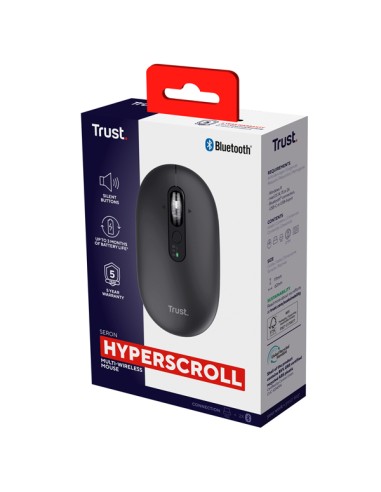 Mouse Sottile multi -wireless e hyperscroll Seron Nero-Trust 26018 TRUST TASTIERE E MOUSE
