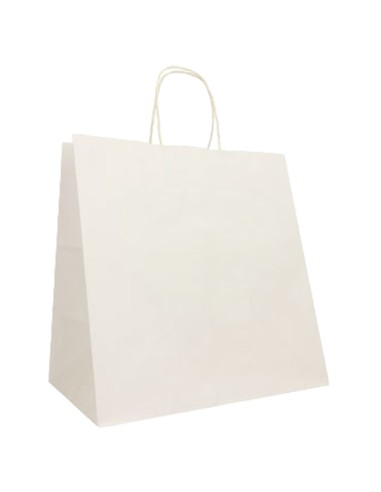 25 Shoppers in carta kraft 28x17x29cm Twisted Large bianco 096686
