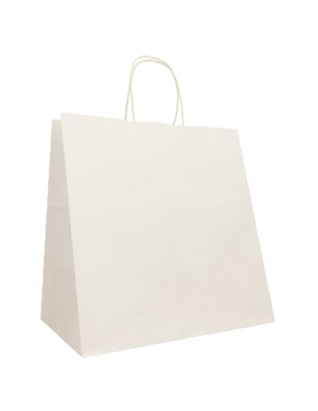 25 Shoppers in carta kraft 28x17x29cm Twisted Large bianco 096686
