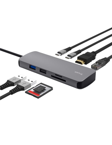 Adattatore multiporta 8-in-1 - Dalyx_Trust 25672 TRUST CAVI E ADATTTORI