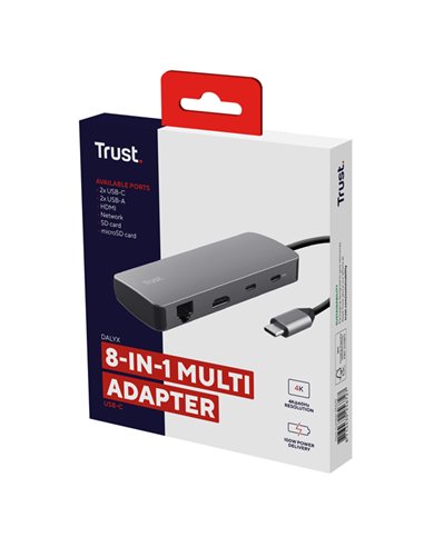 Adattatore multiporta 8-in-1 - Dalyx_Trust 25672 TRUST CAVI E ADATTTORI
