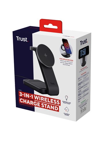 Base di ricarica wireless 3-in-1 per dispositivi Apple – Viro_Trust 25464