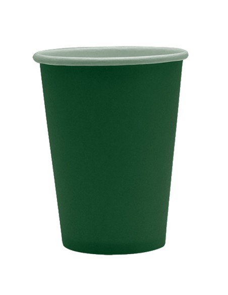 25 bicchieri 250cc Ecocolor biodegradabile verde bosco Big Party 75893