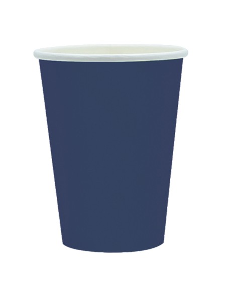 25 bicchieri 250cc Ecocolor biodegradabile blu notte Big Party 75896 BIG PARTY BICCHIERI E CANNUCCE MONOUSO