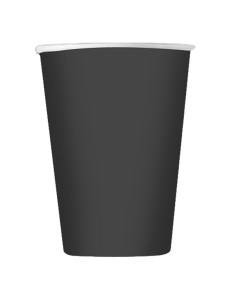 25 bicchieri 250cc Ecocolor biodegradabile nero Big Party 74256 BIG PARTY BICCHIERI E CANNUCCE MONOUSO
