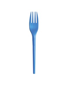 20 forchette monouso Ecocolor in CPLA 16cm blu Big Party 76390