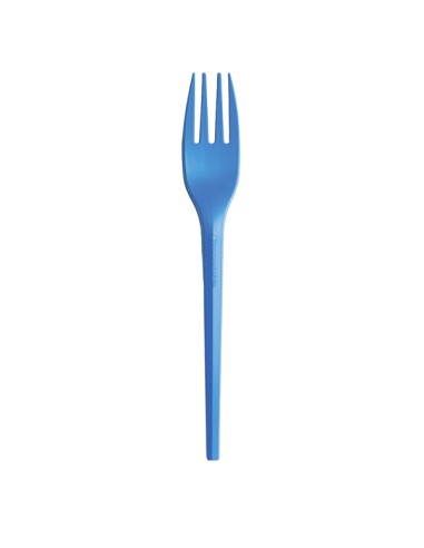 20 forchette monouso Ecocolor in CPLA 16cm blu Big Party 76390