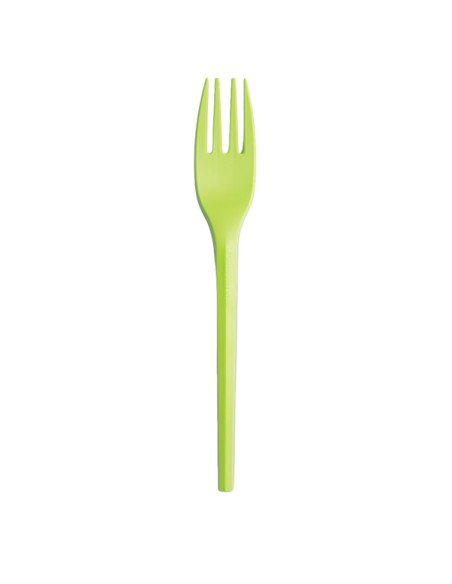 20 forchette monouso Ecocolor in CPLA 16cm verde mela Big Party 76388