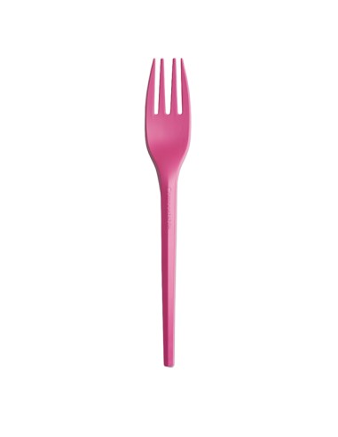 20 forchette monouso Ecocolor in CPLA 16cm fucsia Big Party 76389