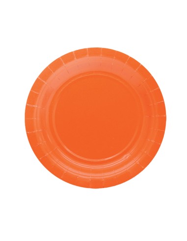 25 piatti piani Ø18cm Ecocolor biodegradabile arancione Big Party 74241