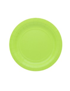 25 piatti piani Ø18cm Ecocolor biodegradabile verde mela Big Party 74082