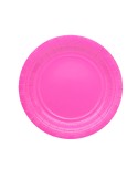 25 piatti piani Ø18cm Ecocolor biodegradabile fucsia Big Party 74086