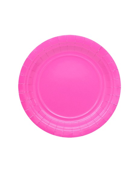 25 piatti piani Ø18cm Ecocolor biodegradabile fucsia Big Party 74086